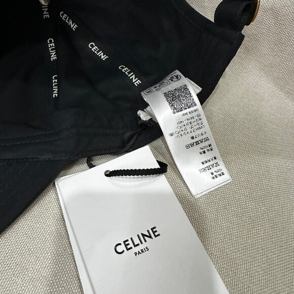 Celine Triomphe Baseball Cap Hat Black - Picture 6 of 6